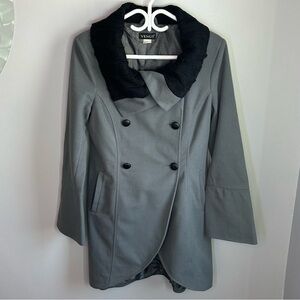 Venus Lined Wool Blend Jacket with Oversized Cable Knit Collar Womens Size 8